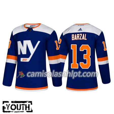 Camisola New York Islanders Mathew Barzal 13 Adidas 2018-2019 Alternate Authentic - Criança